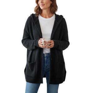 Barefoot Dreams CozyChic Lite® Curved Hem Hooded Jacket.